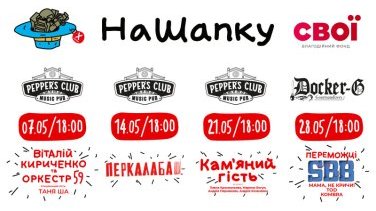 Музика Гір та допомога захисникам: "Перкалаба", "Нумер 482" та молоді рокери гратимуть #НаШапку у травні