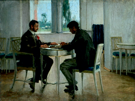 І. К. Дряпаченко. Відпочинок (Гра у шахи). 1913