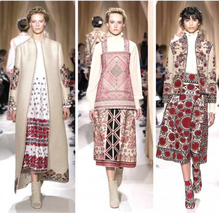 Жупаны и вышиванки для парижских модниц от Valentino